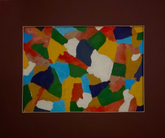 091 – Verdeelde Wereld - Acryl op papier 60 x 50 cm